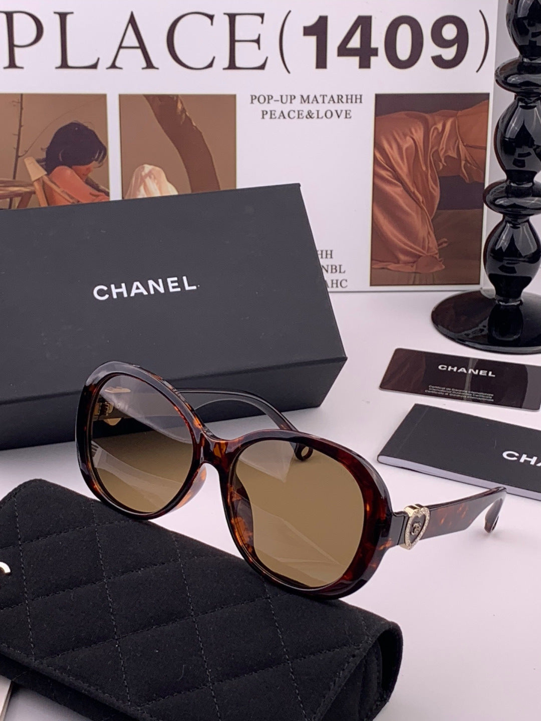 Chanel CH6788 Polarized Oversized Black Lens Sunglasses for Men & Wom - 357984 - detail image 2