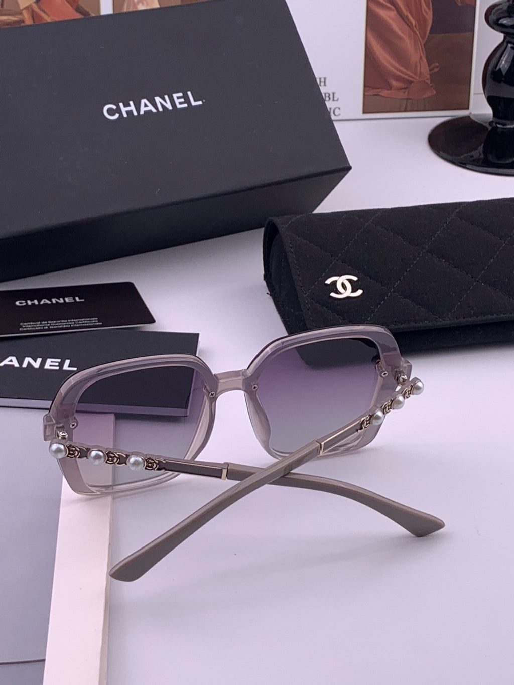 Chanel CH8788 Polarized Oversized Gray Lens Sunglasses for Men & Wome - 357985 - detail image 6