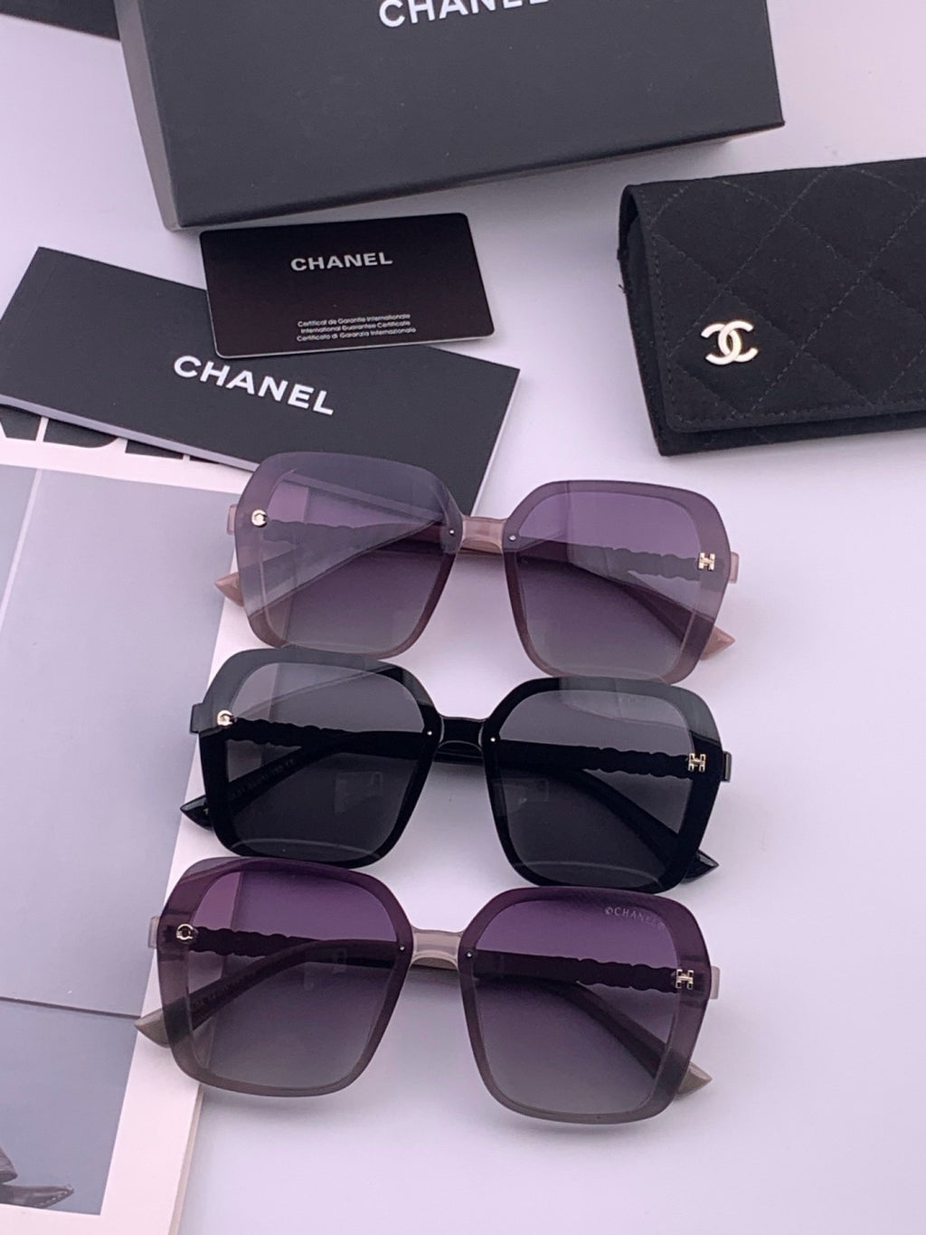 Chanel CH8788 Polarized Oversized Gray Lens Sunglasses for Men & Wome - 357985 - detail image 7