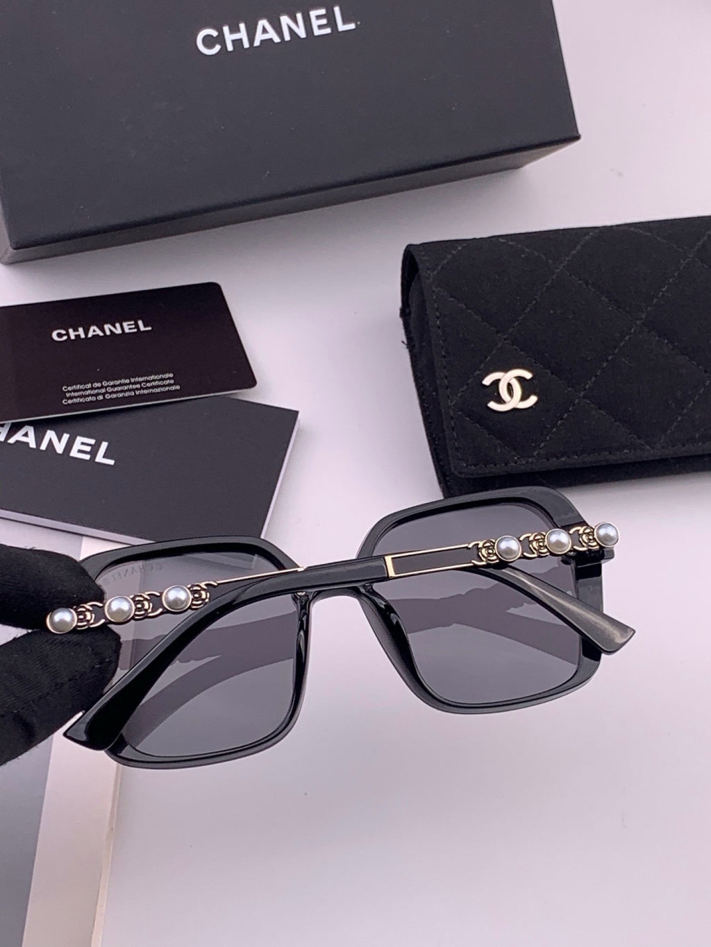 Chanel CH8788 Polarized Oversized Black Lens Sunglasses for Men & Wom - 357986 - detail image 4
