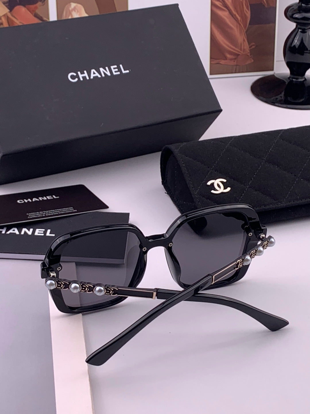 Chanel CH8788 Polarized Oversized Black Lens Sunglasses for Men & Wom - 357986 - detail image 7