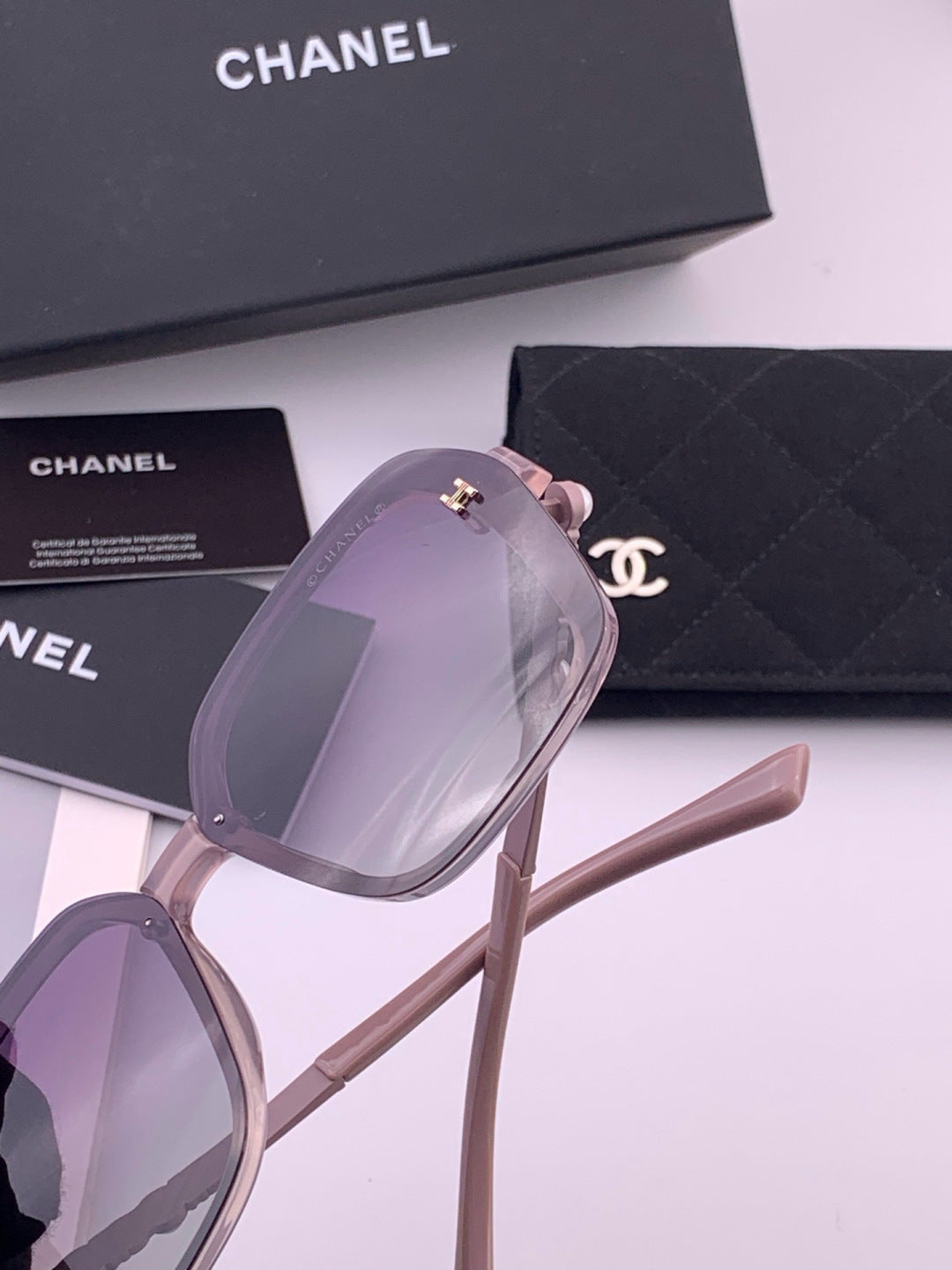 Chanel CH8788 Polarized Oversized Purple Lens Sunglasses for Men & Wo - 357987 - detail image 7