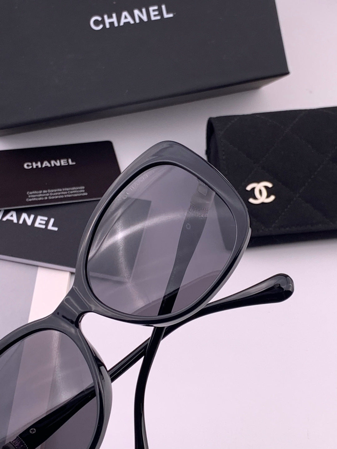 Chanel CH4907 Polarized Square Black Lens Sunglasses for Women - detail image 6