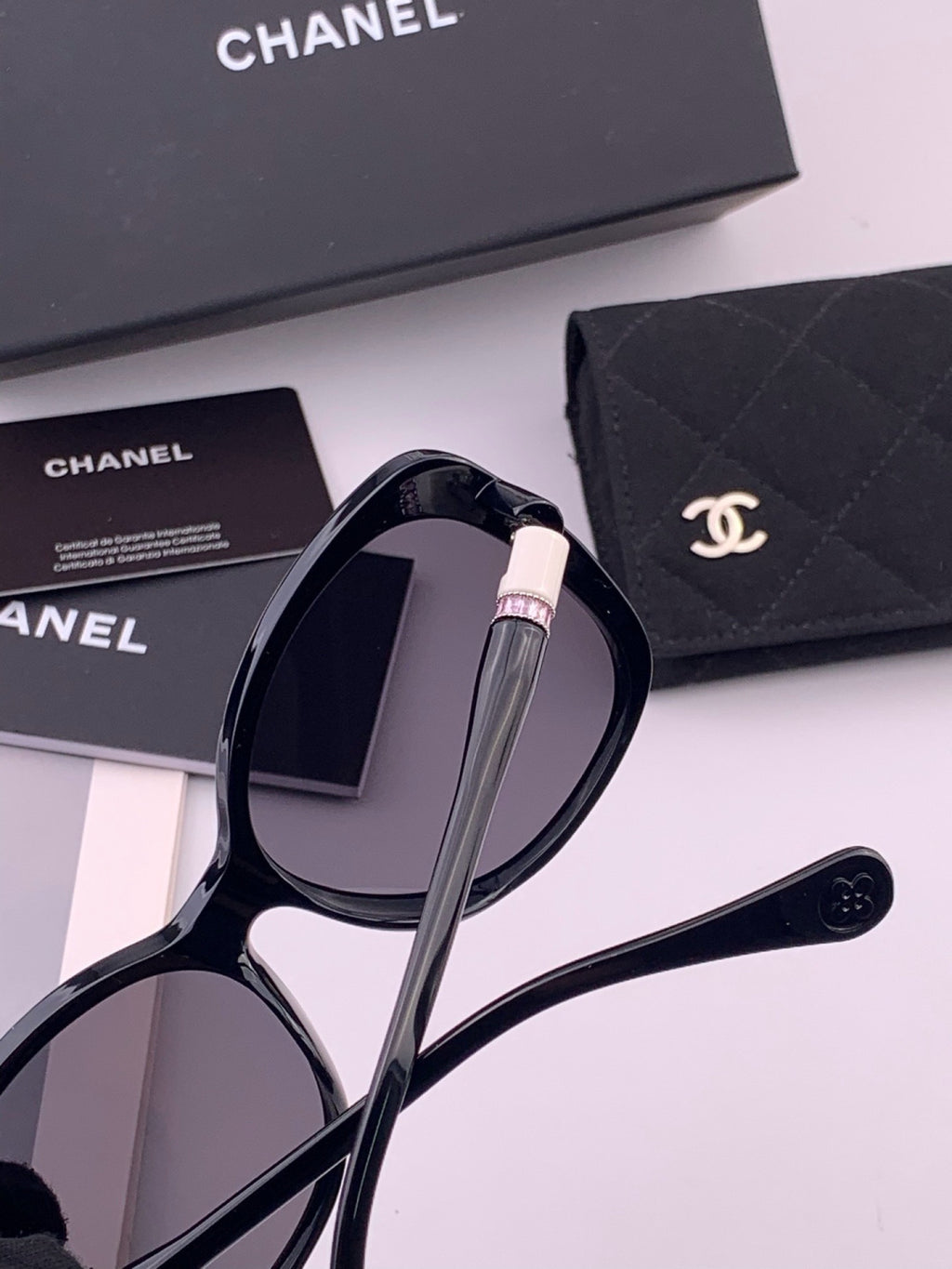 Chanel CH4907 Polarized Square Black Lens Sunglasses for Women - detail image 5