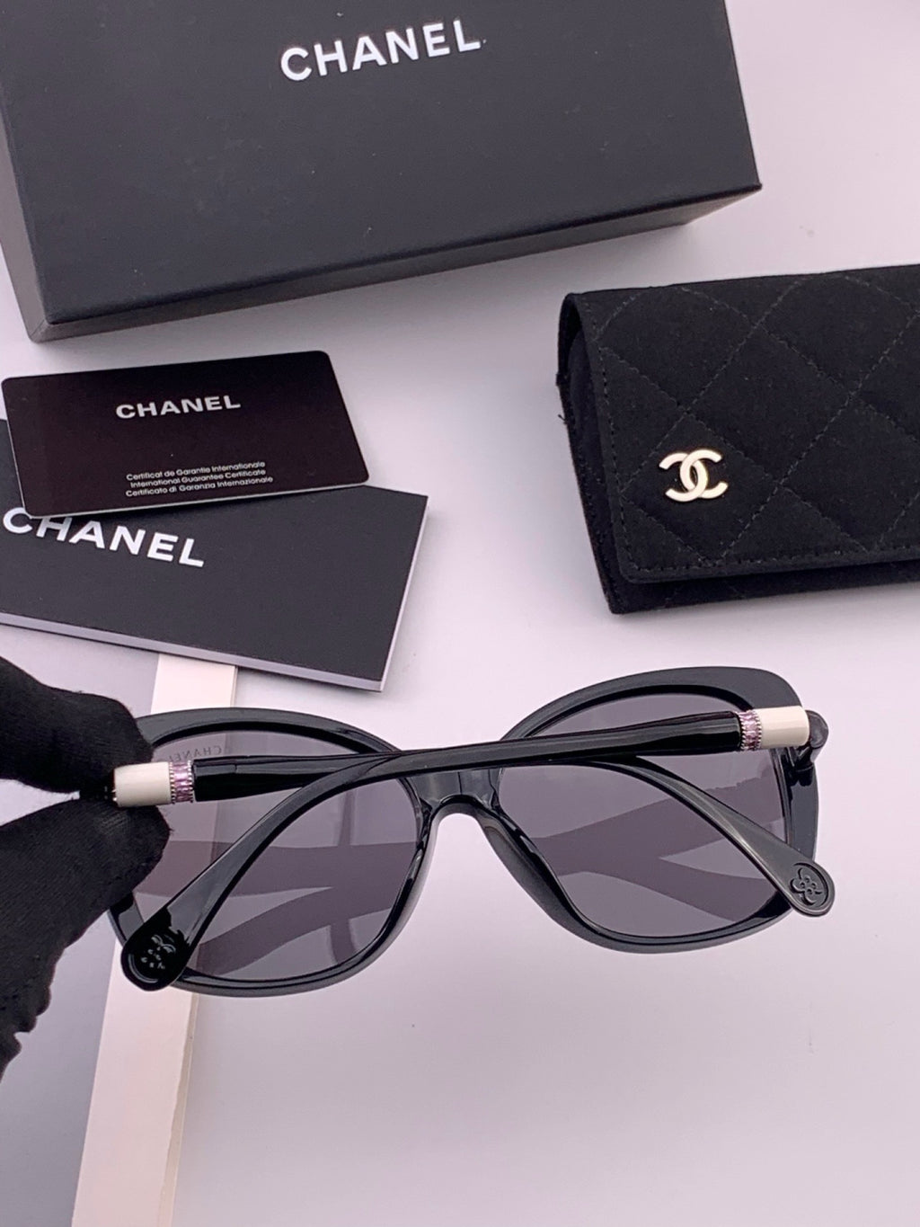 Chanel CH4907 Polarized Square Black Lens Sunglasses for Women - detail image 4