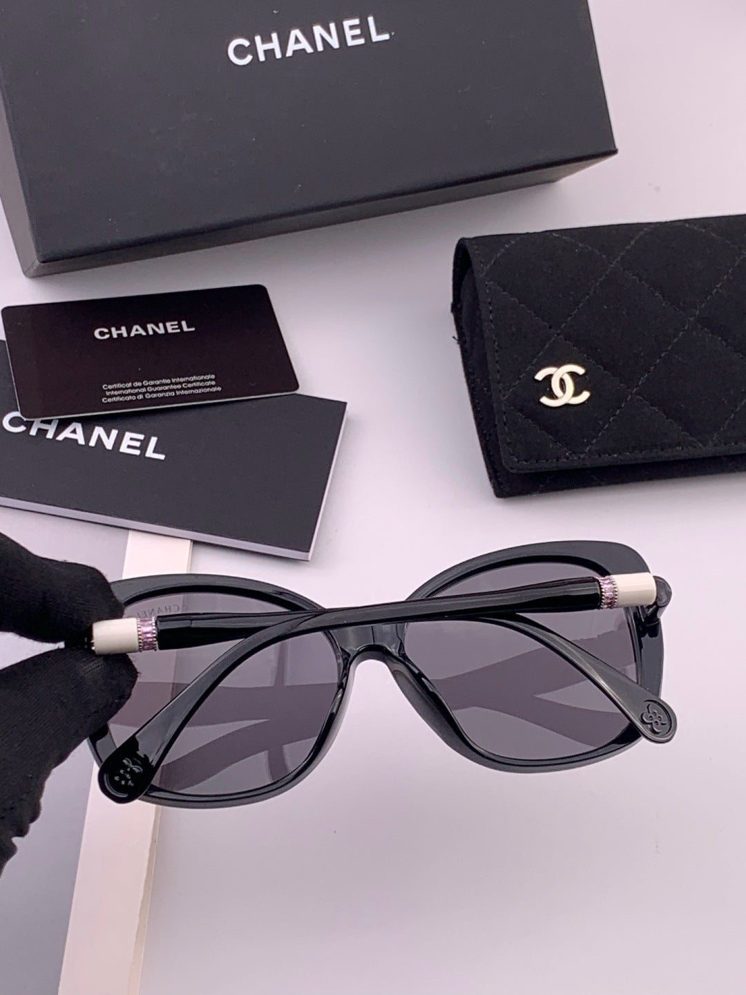 Chanel CH4907 Polarized Square Black Lens Sunglasses for Women - detail image 4