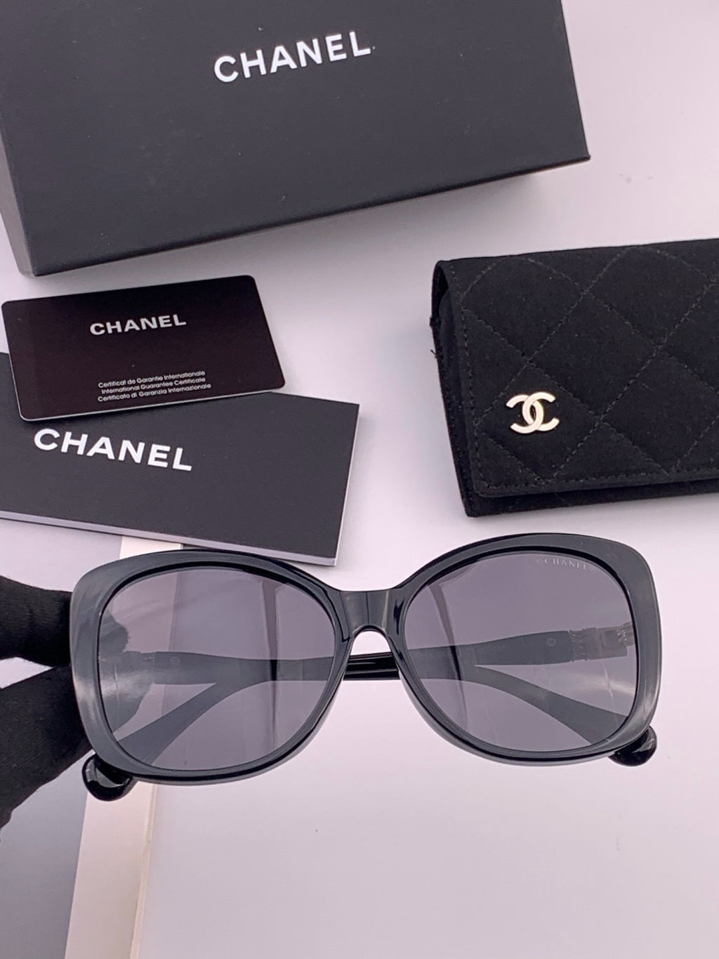 Chanel CH4907 Polarized Square Black Lens Sunglasses for Women