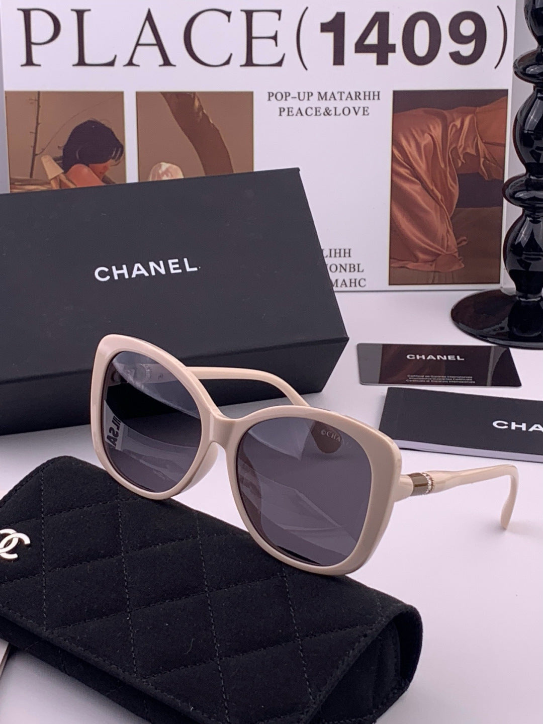 Chanel CH4907 Polarized Square Gray Lens Sunglasses for Women - 358153 - detail image 2