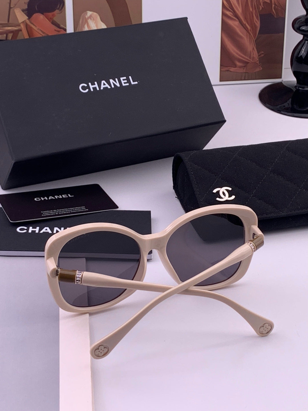 Chanel CH4907 Polarized Square Gray Lens Sunglasses for Women - 358153 - detail image 6