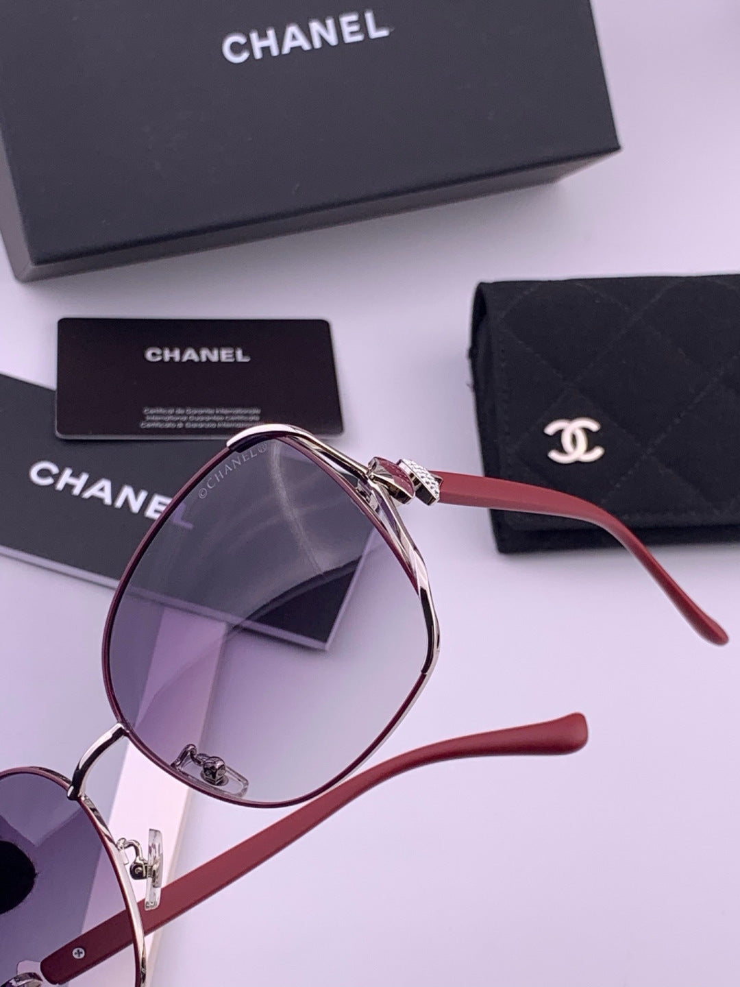 Chanel CH9914 Polarized Fashion Red Lens Sunglasses for Men & Women - 358155 - detail image 3
