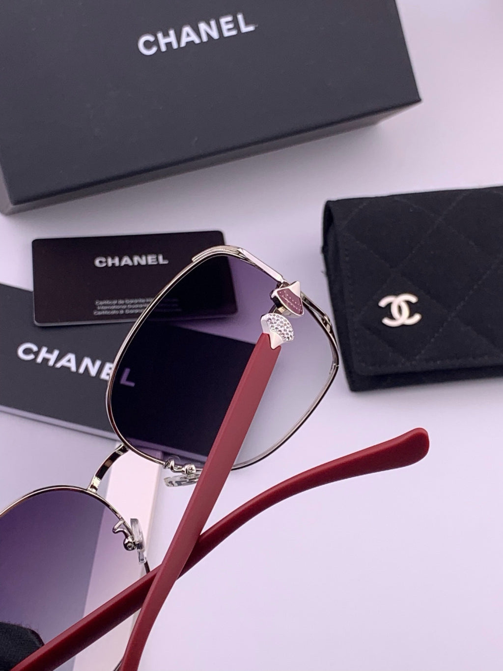 Chanel CH9914 Polarized Fashion Red Lens Sunglasses for Men & Women - 358155 - detail image 5