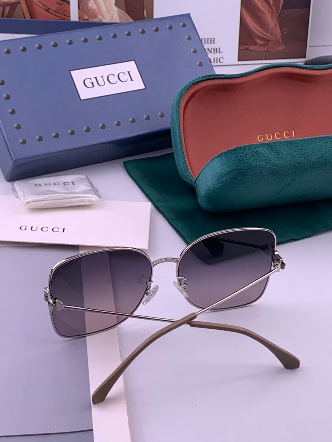 Gucci G2330 Polarized Round Black Lens Sunglasses for Women - 357883 - detail image 7