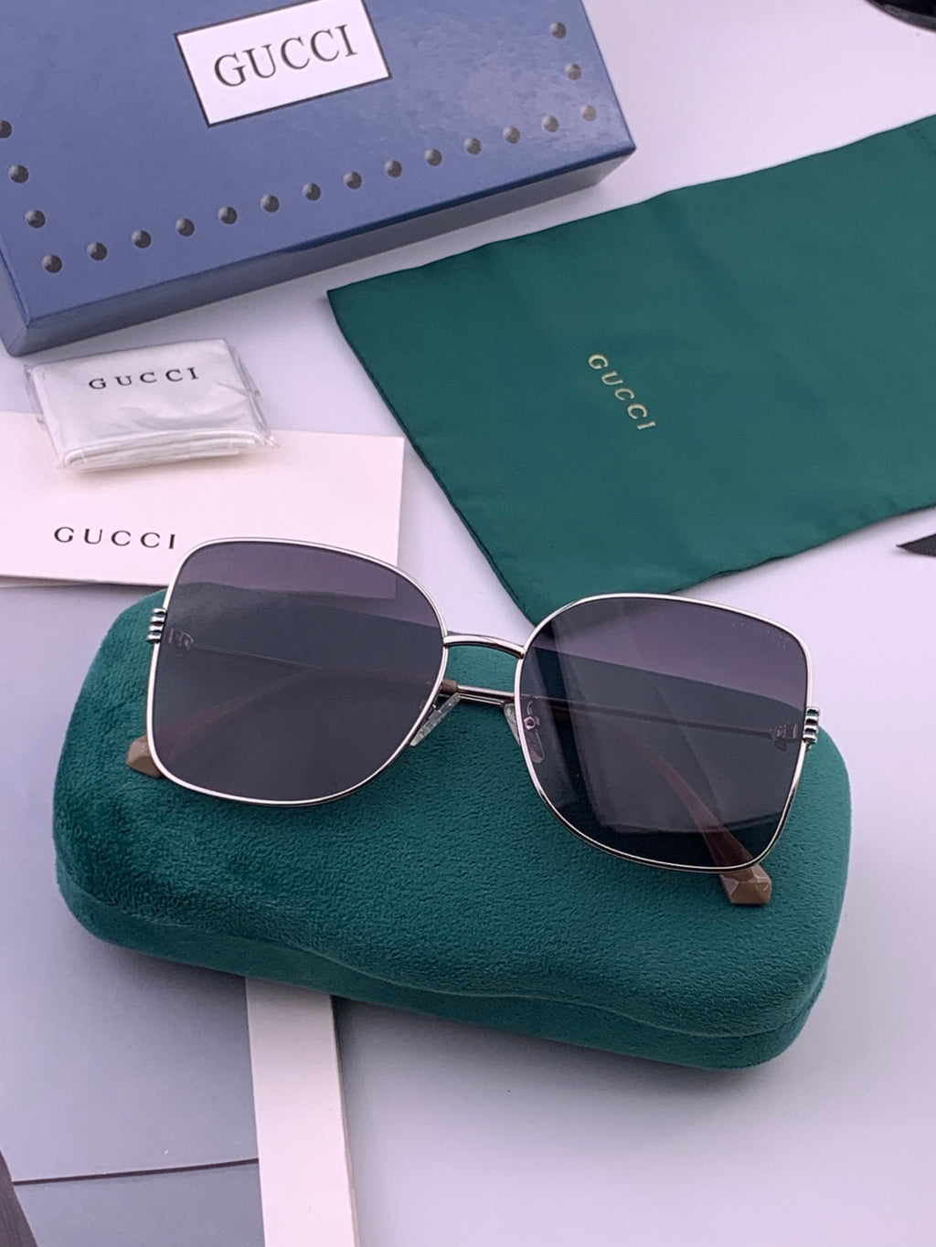 Gucci G2330 Polarized Round Black Lens Sunglasses for Women - 357883 - detail image 6