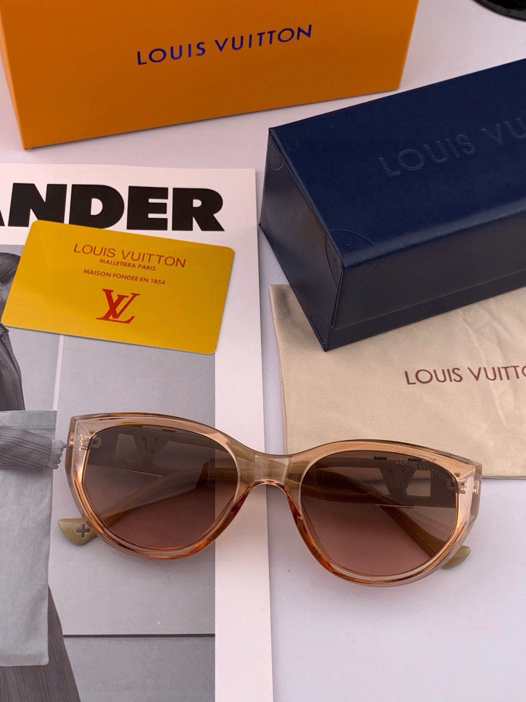 Louis Vuitton L1231 Square Black Lens Sunglasses for Men & Women - 357708