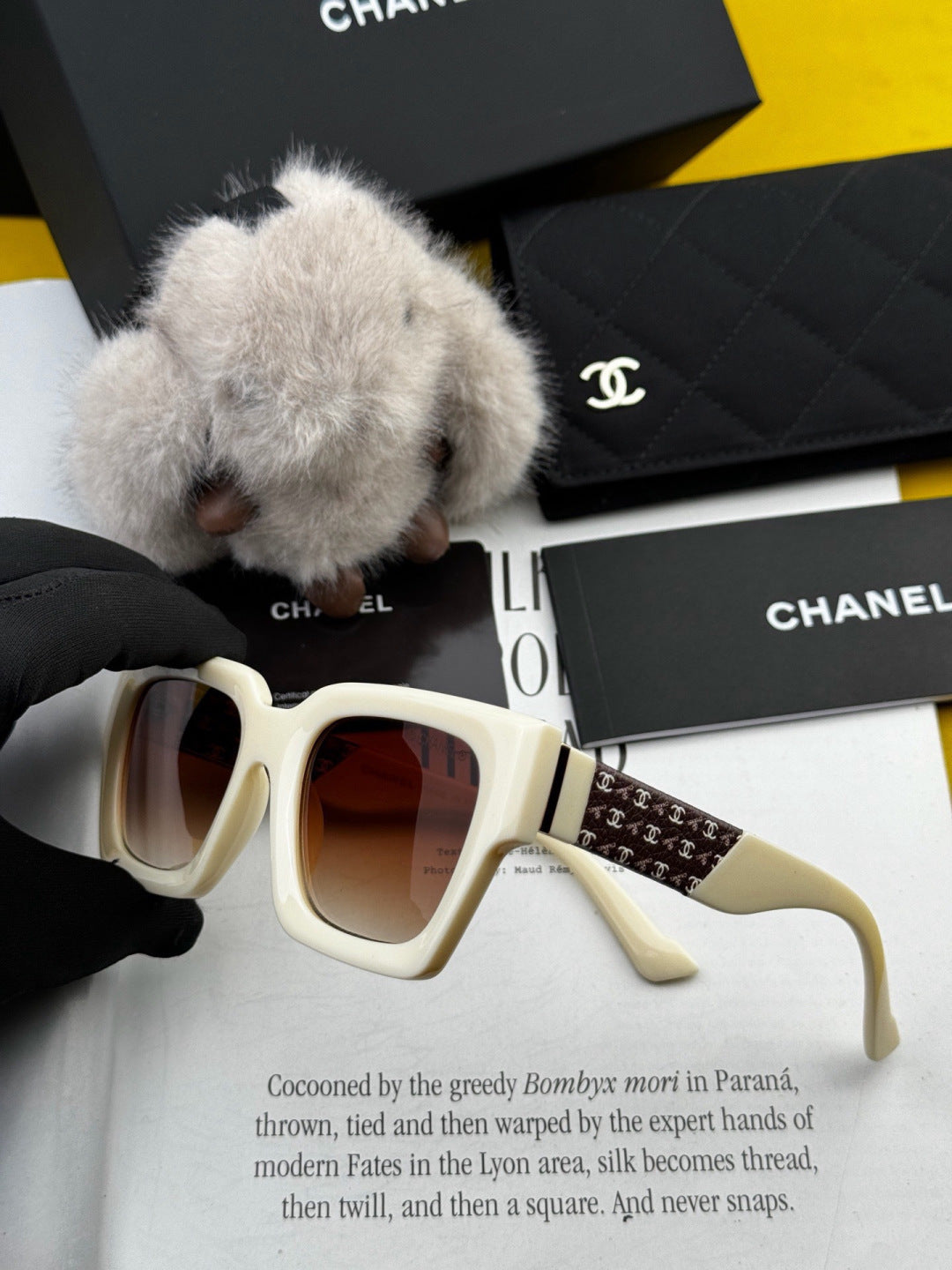 Chanel CH6132 Polarized Square Gold Lens Sunglasses for Men & Women - 358157 - detail image 3
