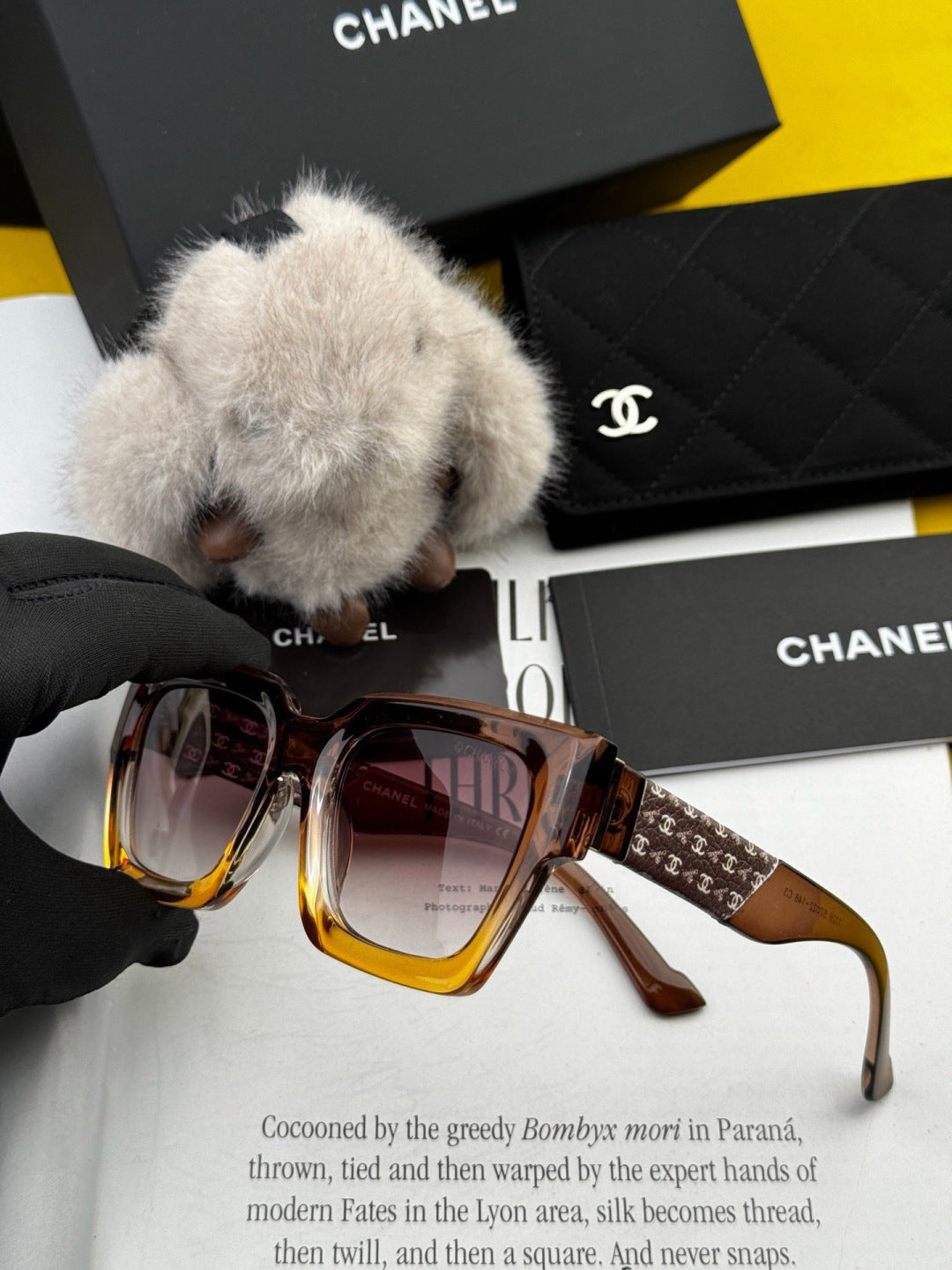 Chanel CH6132 Polarized Square Gold Lens Sunglasses for Men & Women - 358157