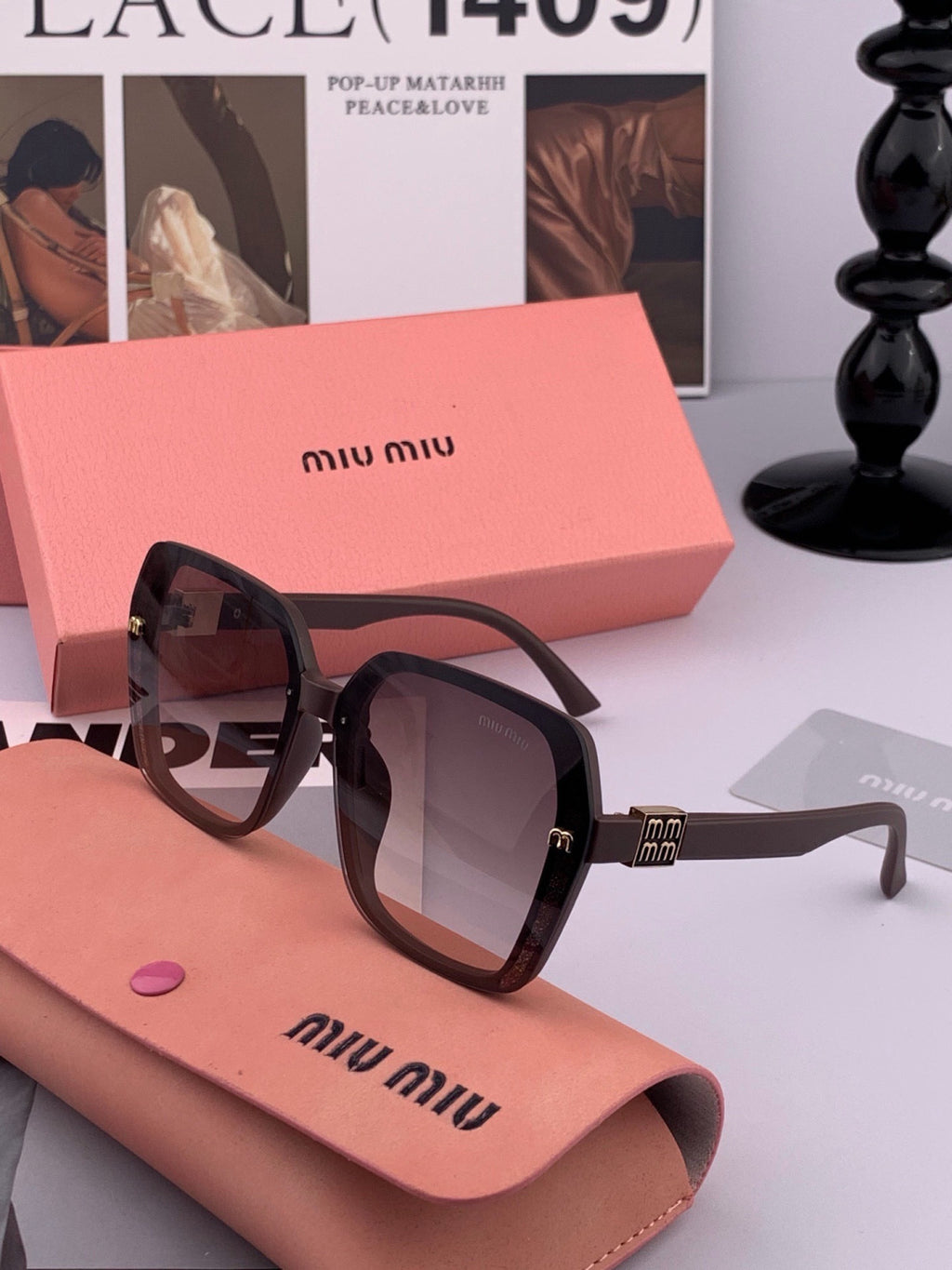 Miu Miu M4304 Fashion Black Lens Sunglasses for Men & Women - 358692 - detail image 6