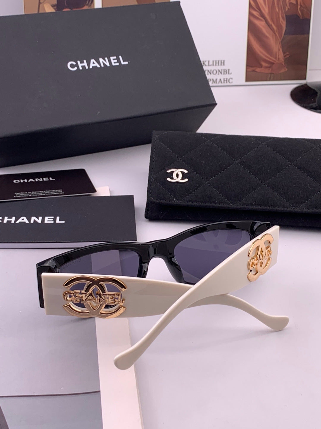 Chanel CH9231 Polarized Square Brown Lens Sunglasses for Men & Women - detail image 3