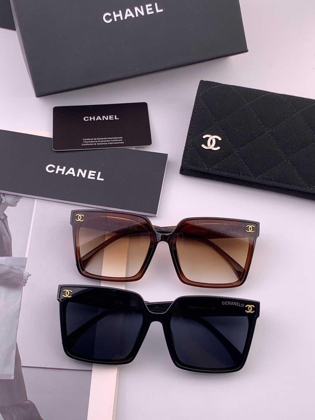 Chanel CH86901 Square Brown Lens Sunglasses for Men & Women - 358057 - detail image 7