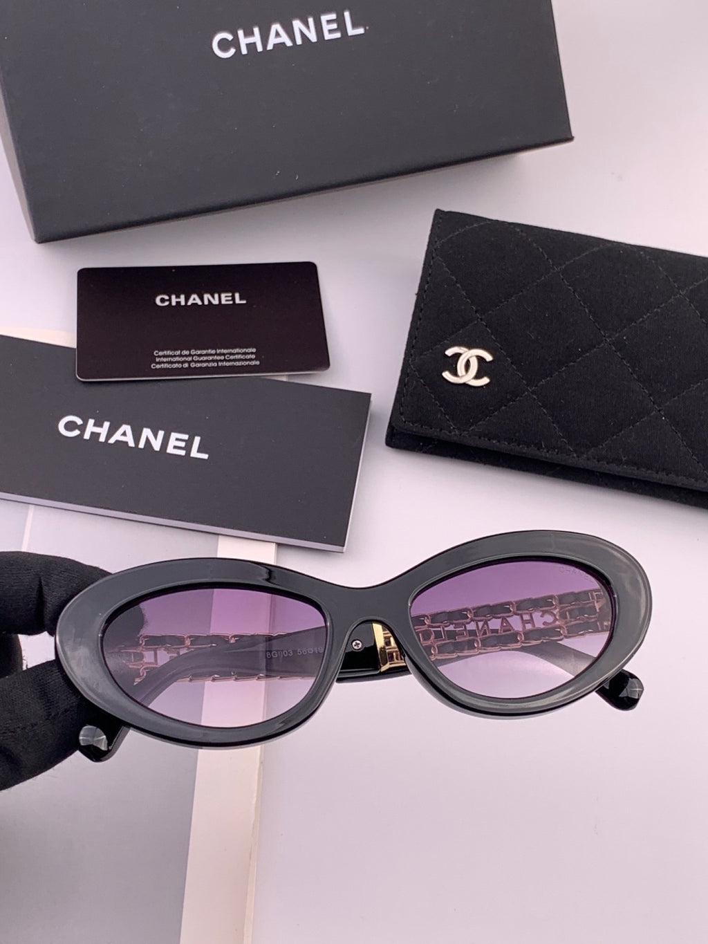 Chanel CH300 Polarized Square Gold Lens Sunglasses for Men & Women - 358058