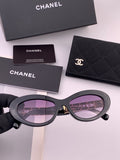 Chanel CH300 Polarized Square Gold Lens Sunglasses for Men & Women - 358058
