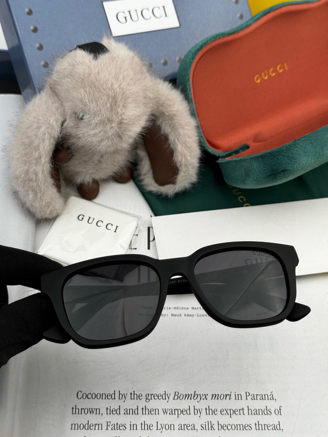 Gucci G7510 Square Gold Lens Sunglasses for Men & Women - 357848