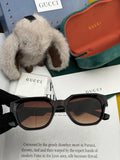 Gucci G0232 Square Gold Lens Sunglasses for Men & Women