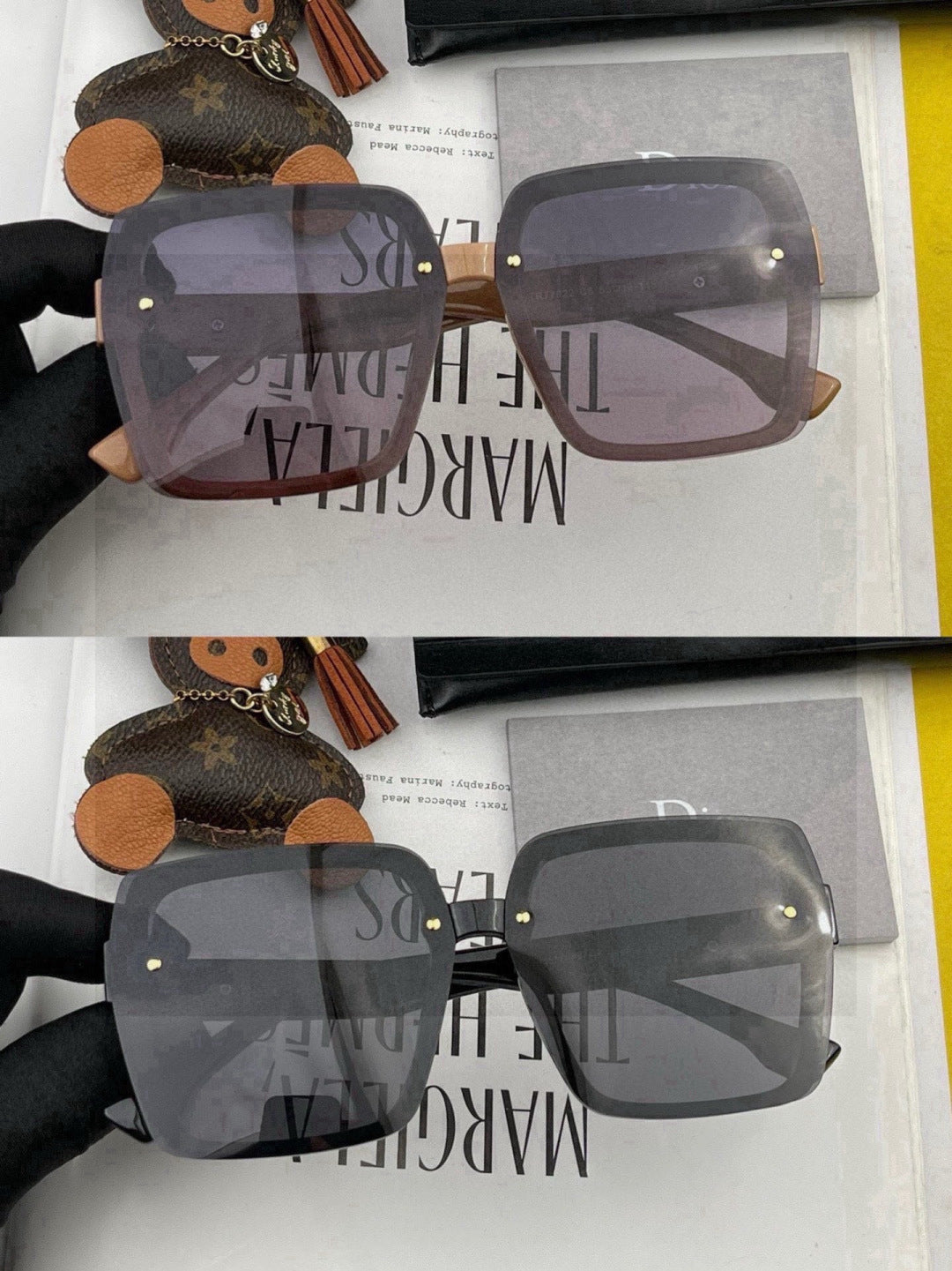 Dior CD22077 Polarized Fashion Black Lens Sunglasses for Men & Women - detail image 6