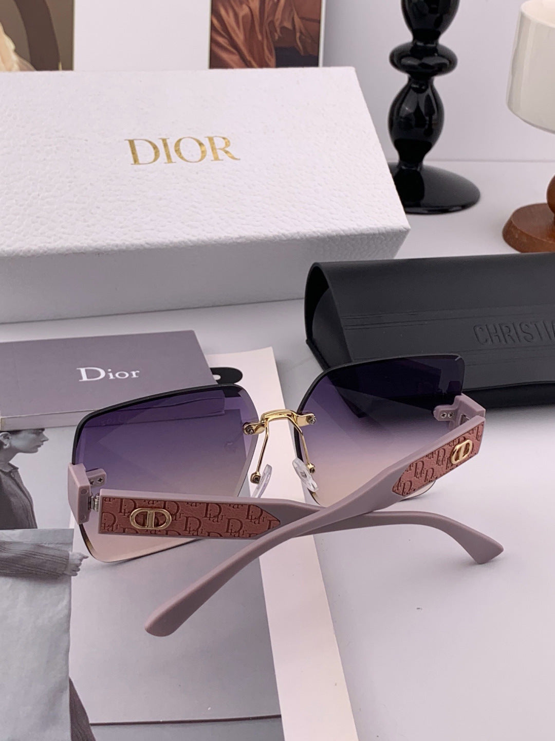 Dior D3235 Square Red Lens Sunglasses for Men & Women - 358241 - detail image 3