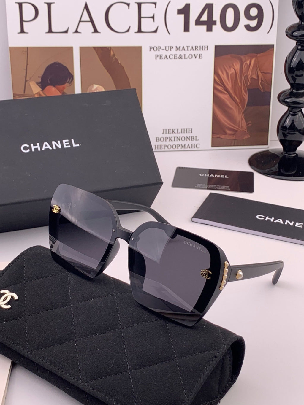 Chanel CH6994 Polarized Oversized Gold Lens Sunglasses for Men & Wome - 358061 - detail image 2