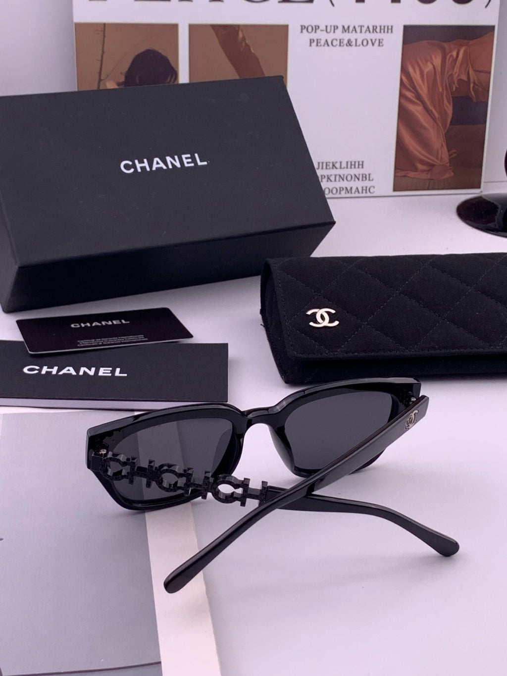 Chanel CH2994 Polarized Round Gold Lens Sunglasses for Women - 358063 - detail image 7