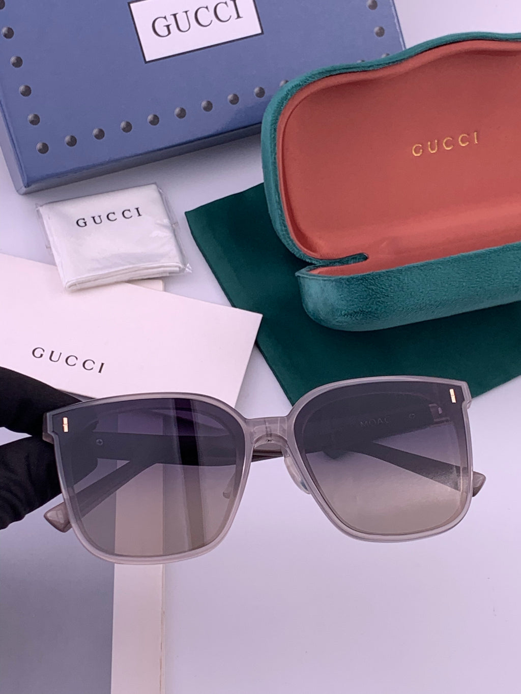 Gucci G60 Polarized Square Brown Lens Sunglasses for Men & Women - 357855