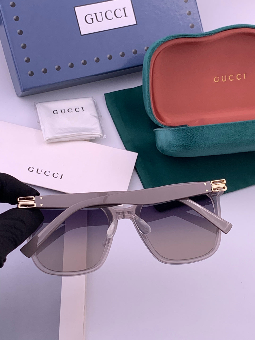 Gucci G60 Polarized Square Brown Lens Sunglasses for Men & Women - 357855 - detail image 4