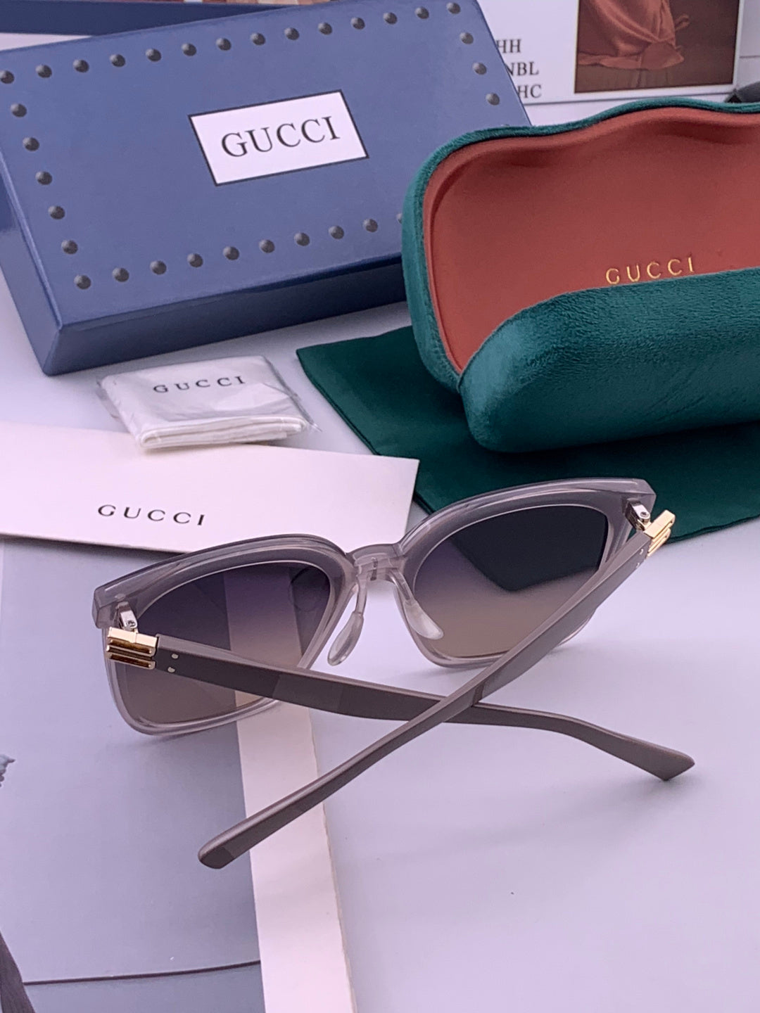 Gucci G60 Polarized Square Brown Lens Sunglasses for Men & Women - 357855 - detail image 5