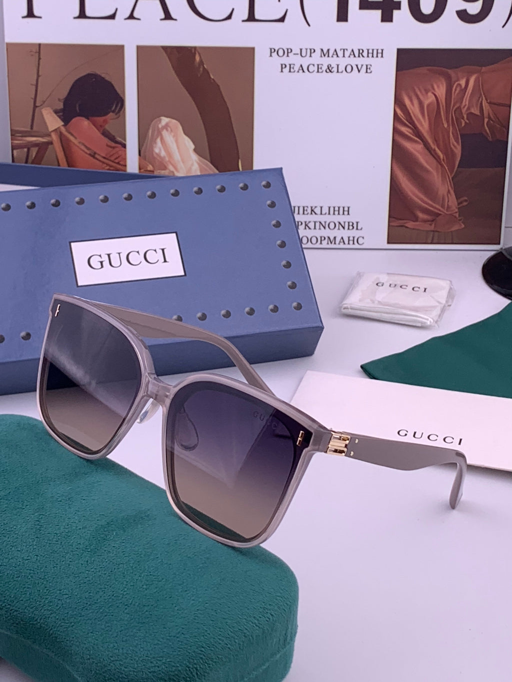 Gucci G60 Polarized Square Brown Lens Sunglasses for Men & Women - 357855 - detail image 2