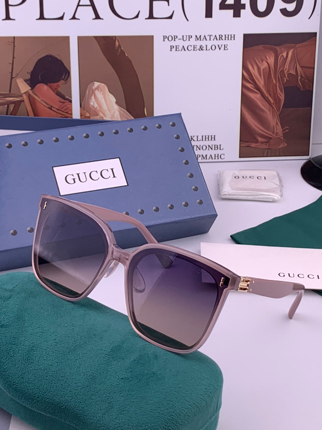 Gucci G60 Polarized Square Brown Lens Sunglasses for Men & Women - 357857 - detail image 2