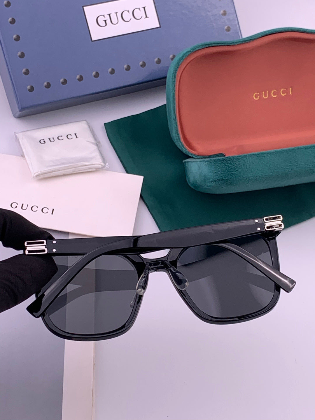 Gucci G60 Polarized Square Brown Lens Sunglasses for Men & Women - 357856 - detail image 4