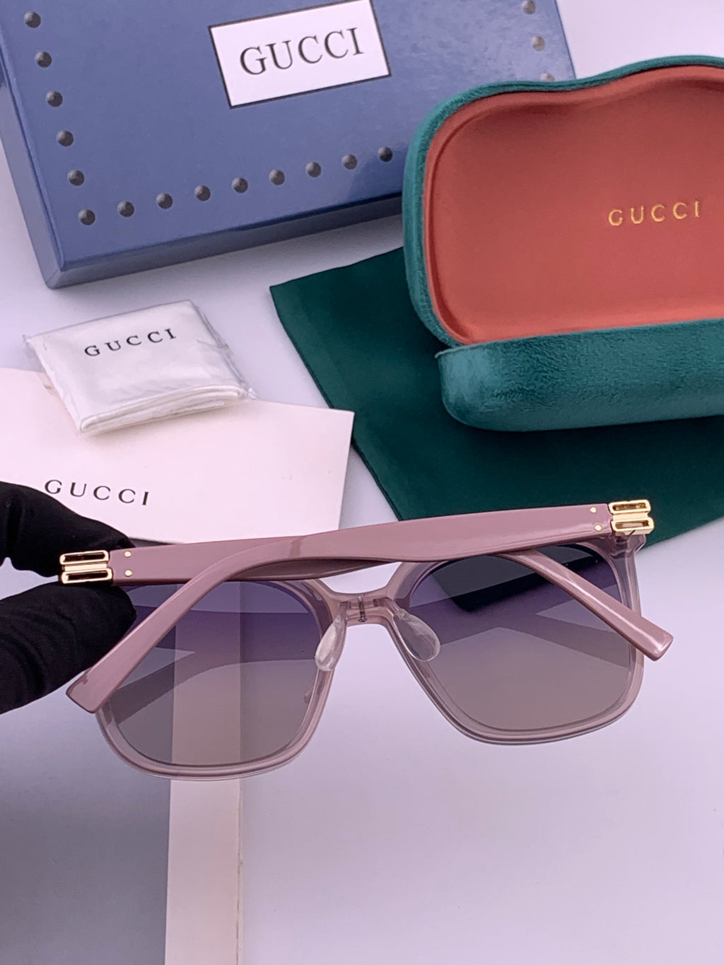Gucci G60 Polarized Square Brown Lens Sunglasses for Men & Women - 357857 - detail image 5