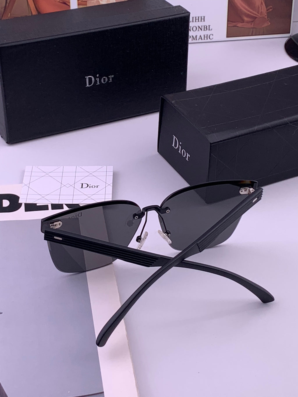 Dior CD5151 Acetate Fashion Black Lens Sunglasses for Men & Women - 358244 - detail image 6