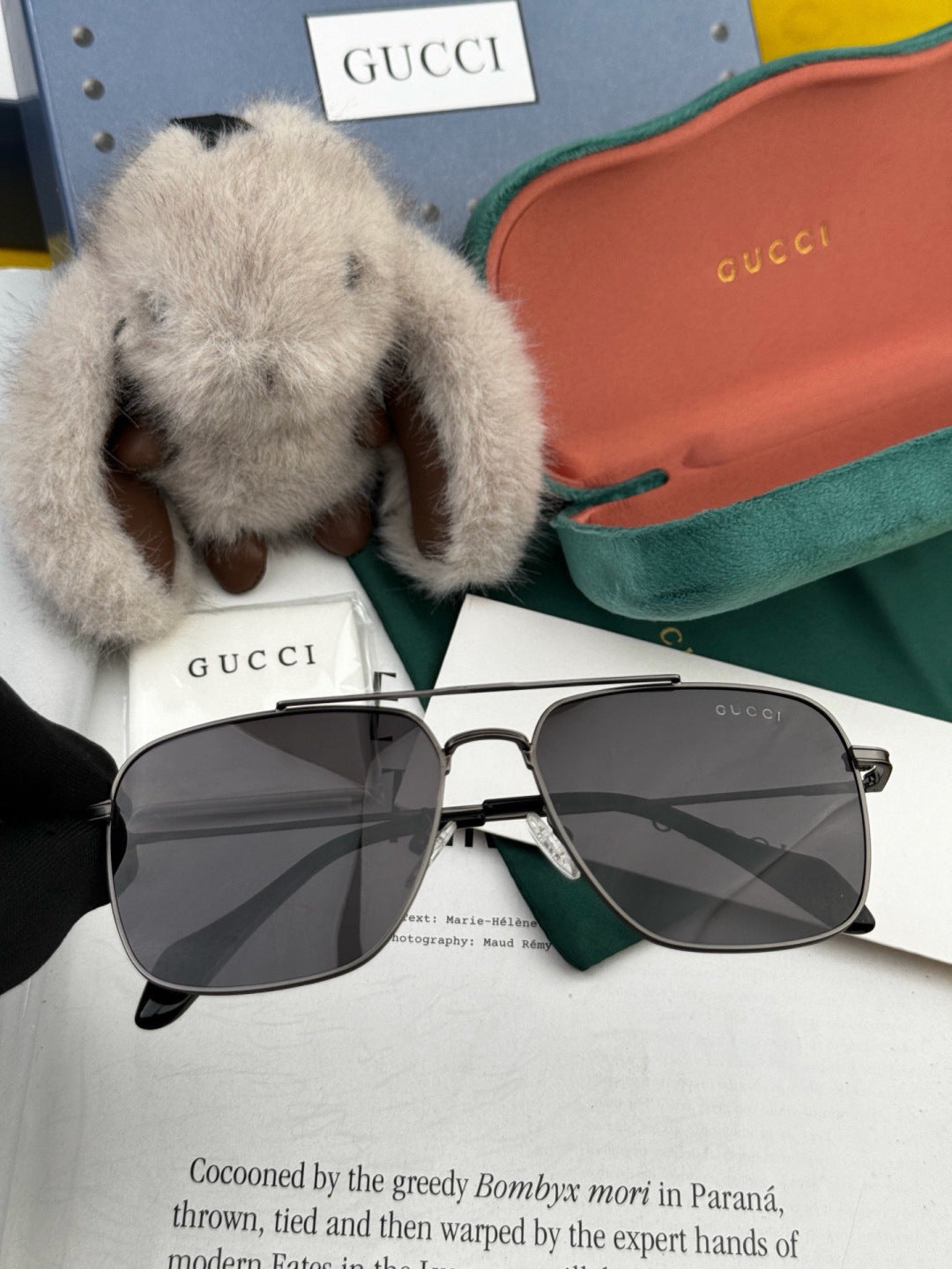 Gucci G4203 Polarized Aviator Gold Lens Sunglasses for Men & Women - 357859