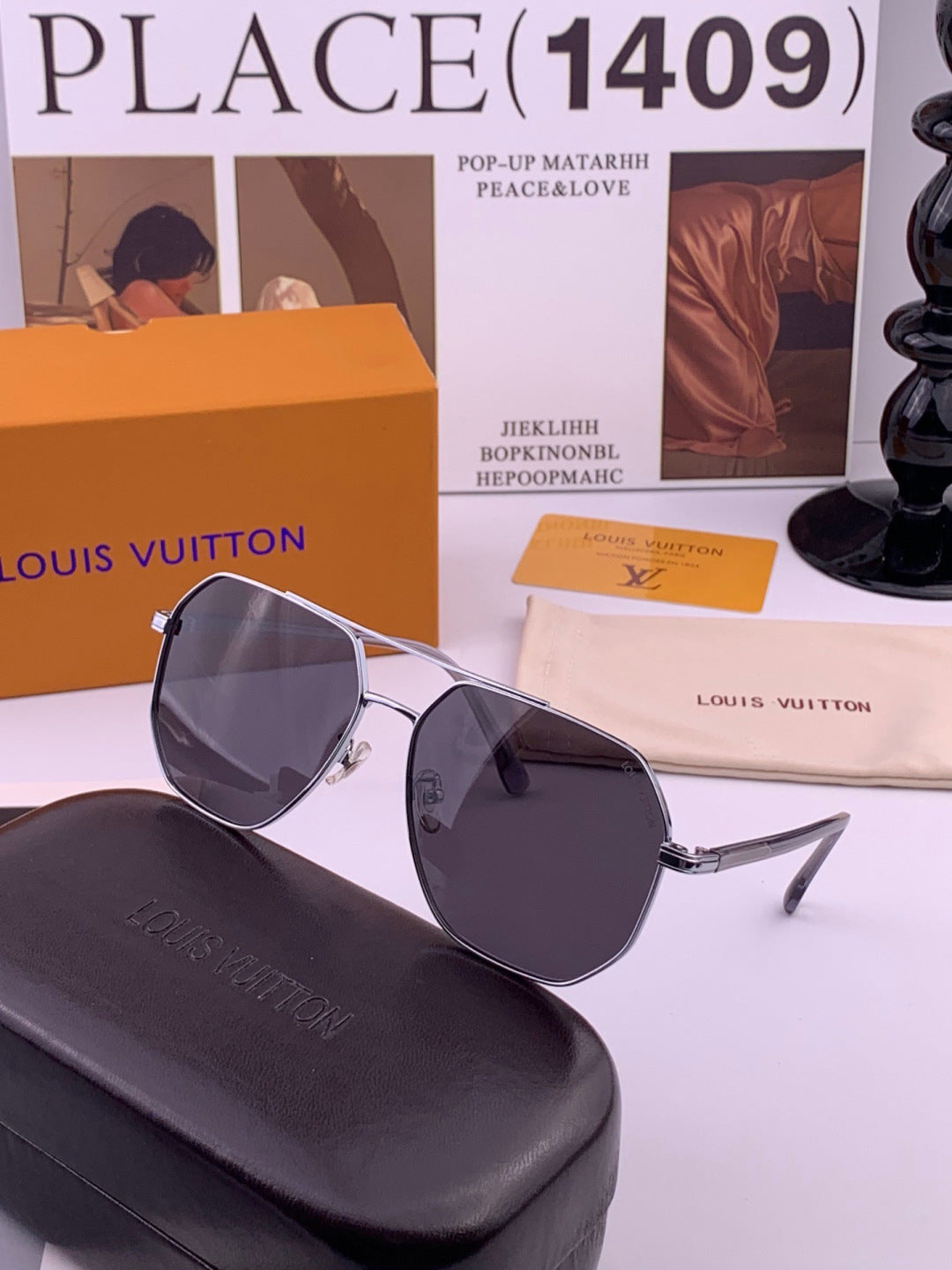 Louis Vuitton L8863 Polarized Aviator Black Lens Sunglasses for Men & - 357663 - detail image 6