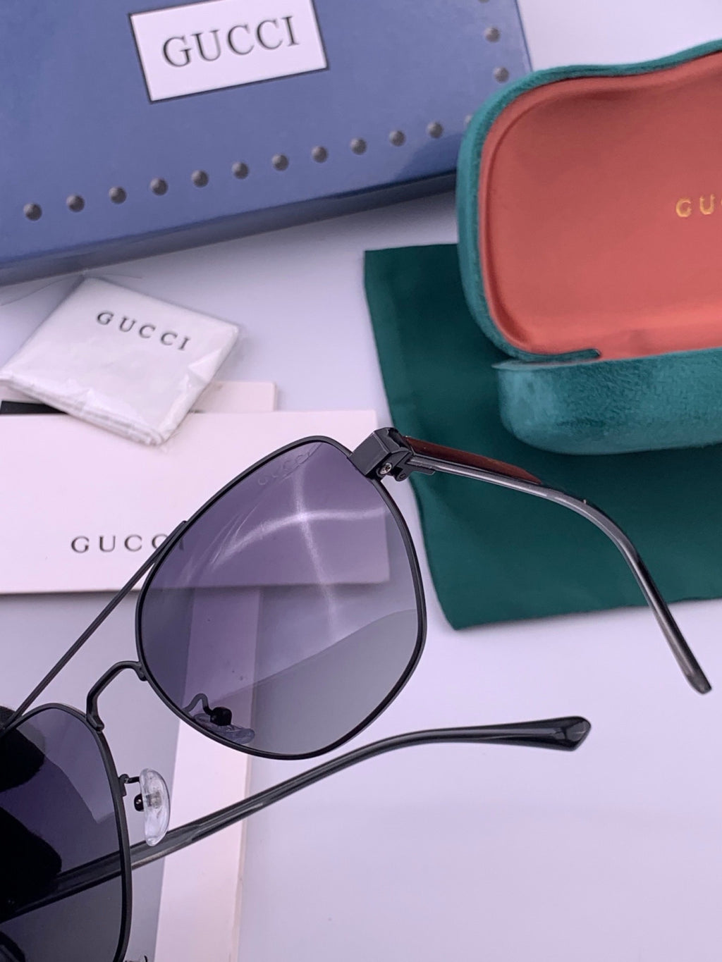 Gucci G9325 Polarized Aviator Black Lens Sunglasses for Men & Women - 357861 - detail image 5