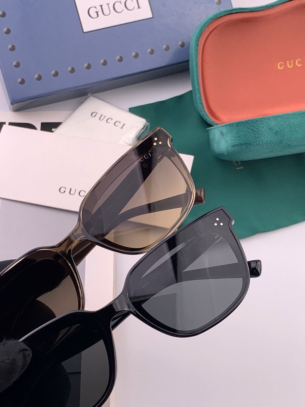 Gucci G6761 Polarized Square Black Lens Sunglasses for Men & Women - 357816 - detail image 4