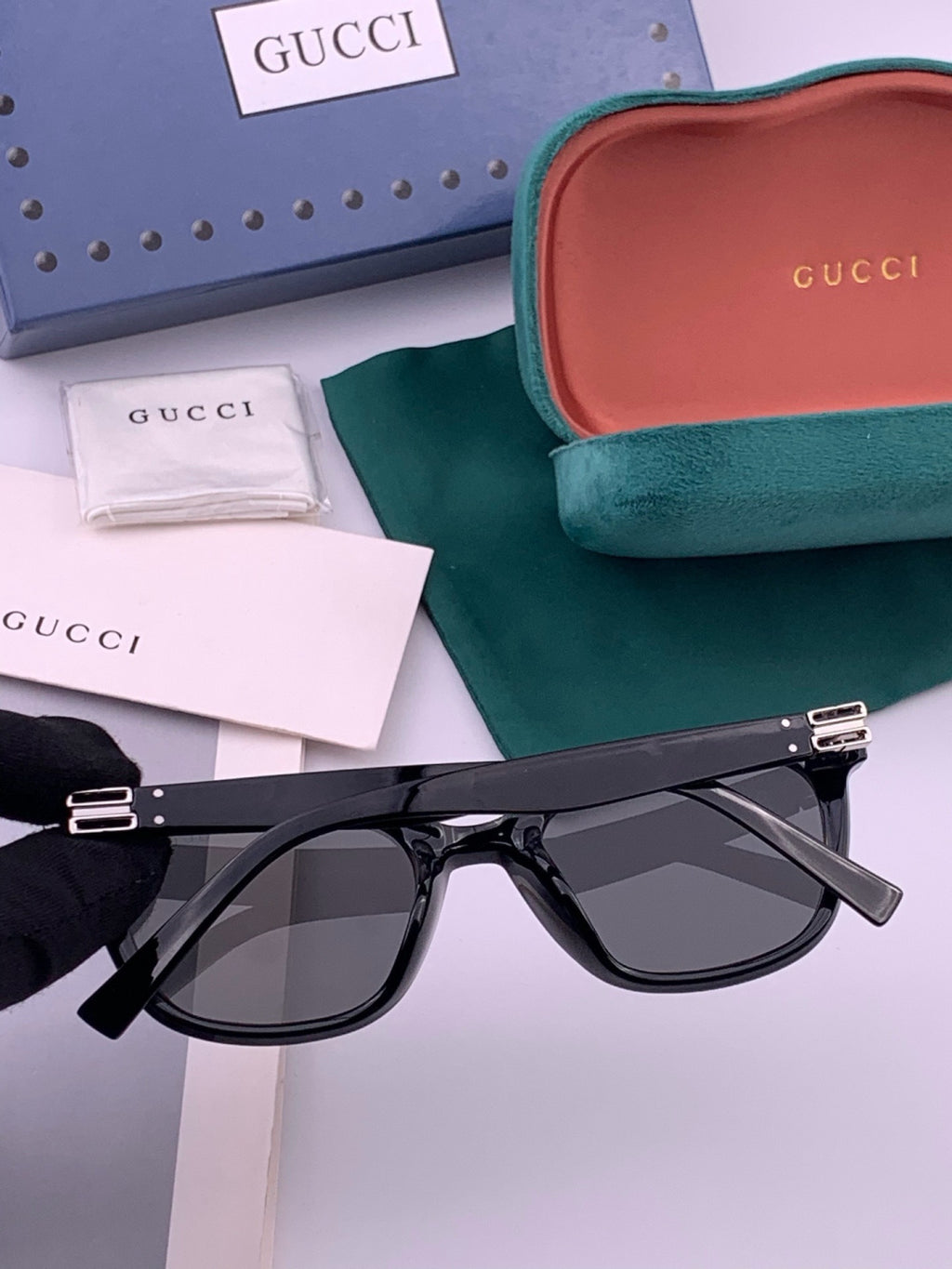 Gucci G6761 Polarized Square Pink Lens Sunglasses for Men & Women - 357817 - detail image 5