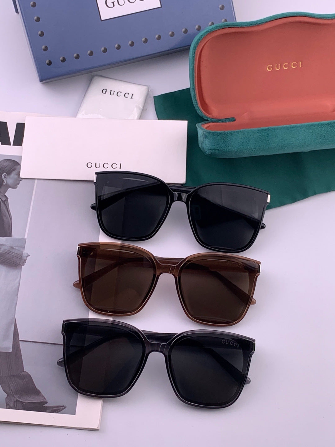 Gucci G0511 Polarized Square Black Lens Sunglasses for Men & Women - detail image 7