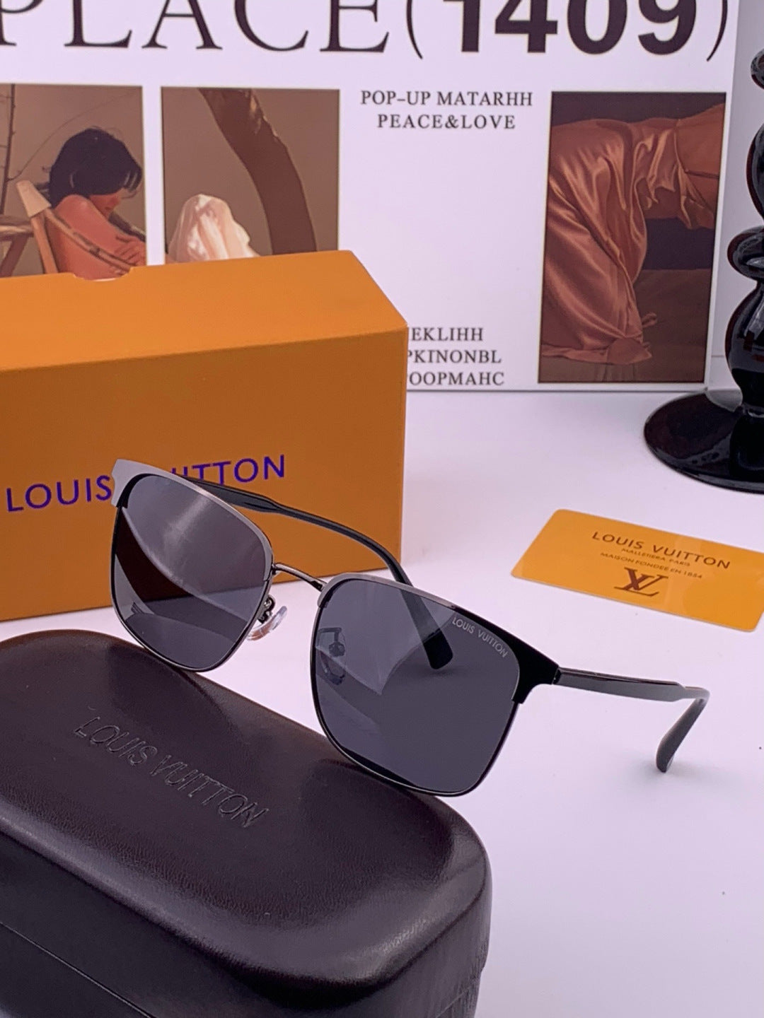Louis Vuitton L3343 Polarized Aviator Brown Lens Sunglasses for Men & Women - detail image 2