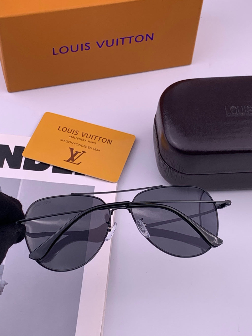 Louis Vuitton L5338 Polarized Aviator Blue Lens Sunglasses for Men & - 357621 - detail image 6