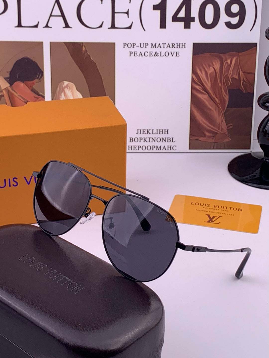 Louis Vuitton L5342 Polarized Aviator Black Lens Sunglasses for Men & - 357626 - detail image 2