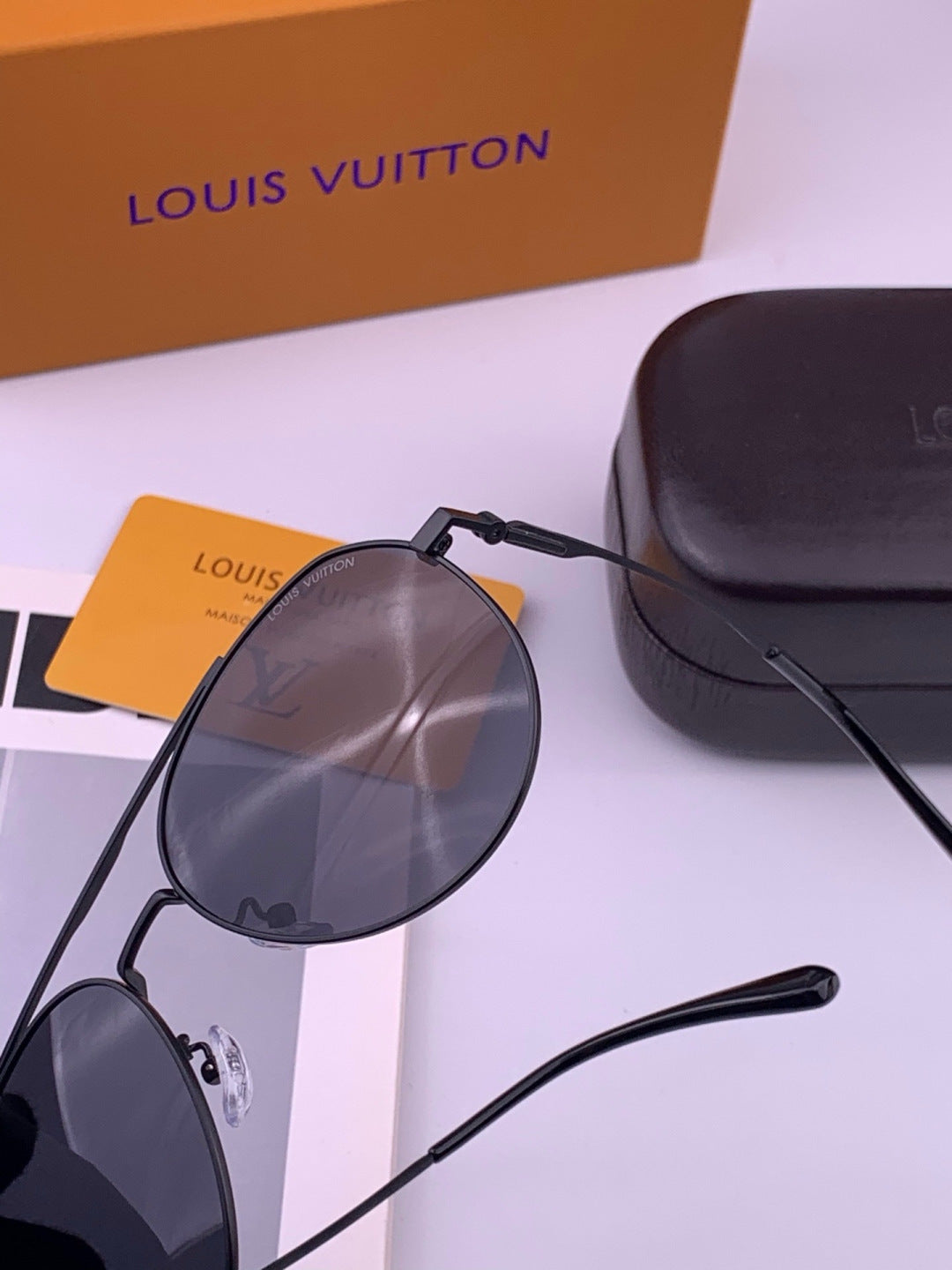 Louis Vuitton L5342 Polarized Aviator Black Lens Sunglasses for Men & - 357626 - detail image 3