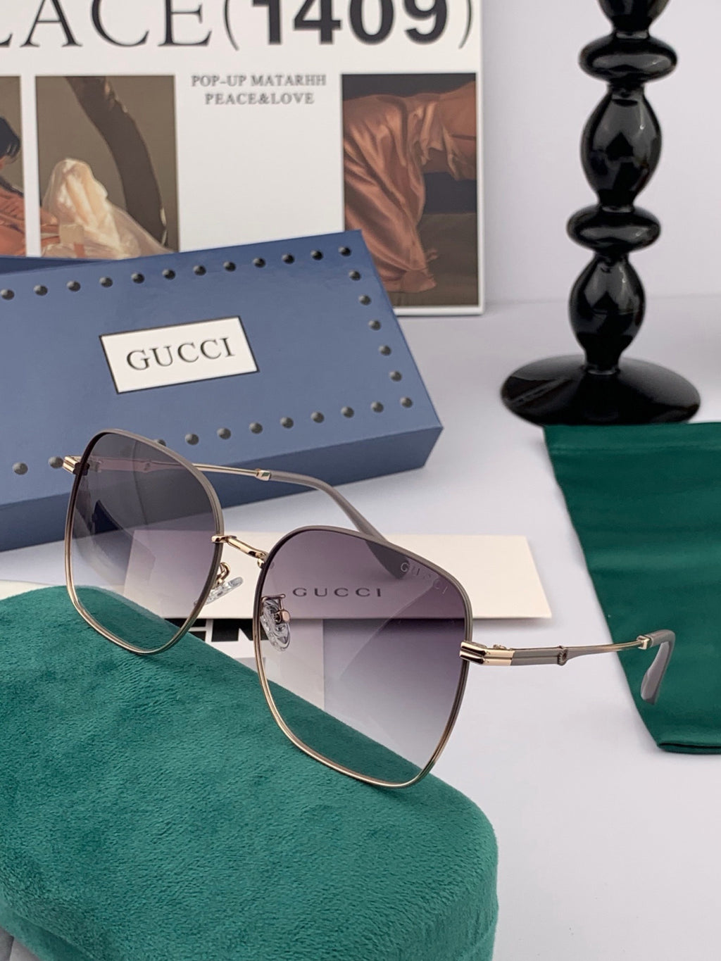 Gucci G2322 Polarized Round Red Lens Sunglasses for Men & Women - 357821 - detail image 2